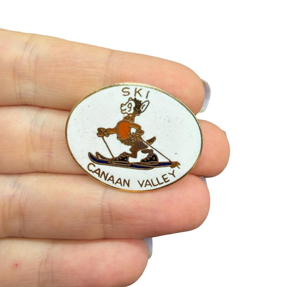 Vintage Jewelry Ski Canaan Valley Brooch Pin